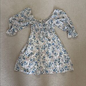 Altar'd State Blue and Red Floral Dress